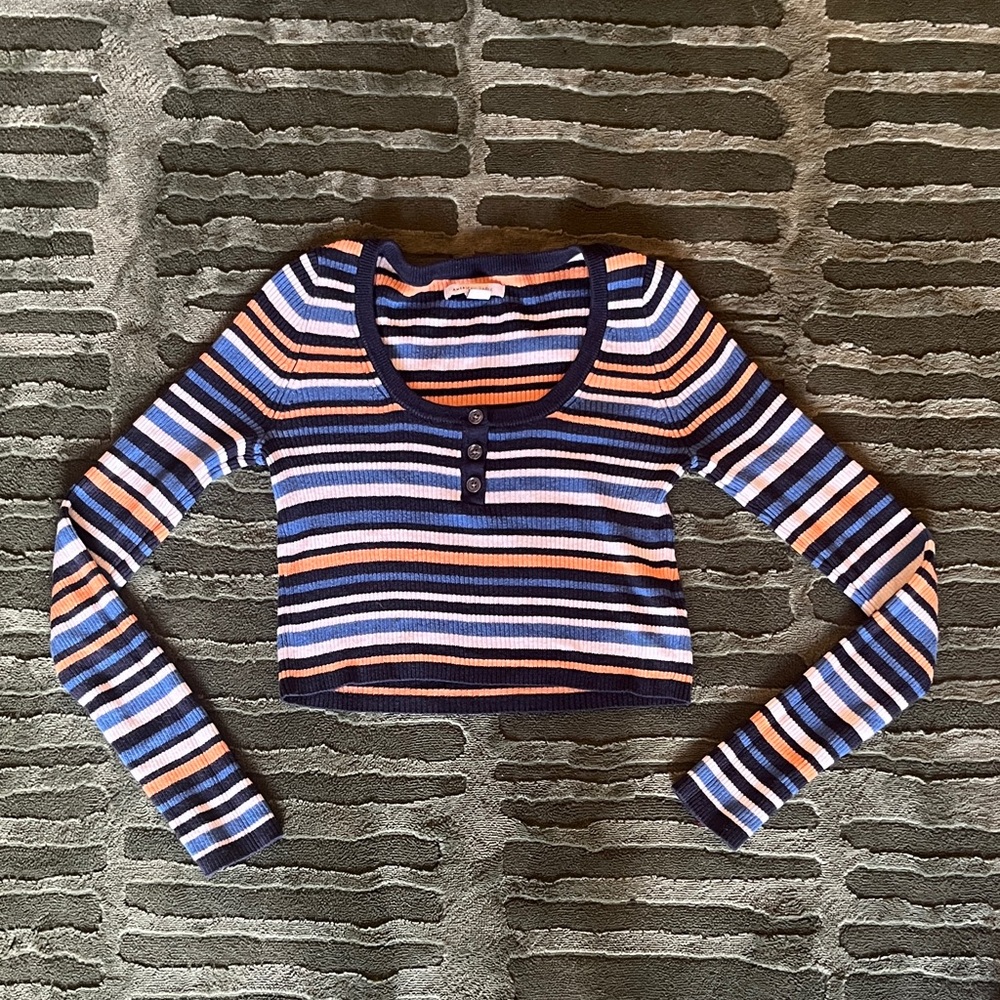 American Eagle Outfitters Multicolor Striped Knit Top